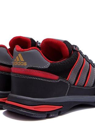 Чоловічі літні кросівки сітка adidas tech flex black, кеди текстильні повсякденні чорні. чоловіче взуття3 фото