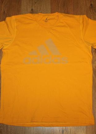 Футболка мужская оранжевая adidas climalite cotton m-l