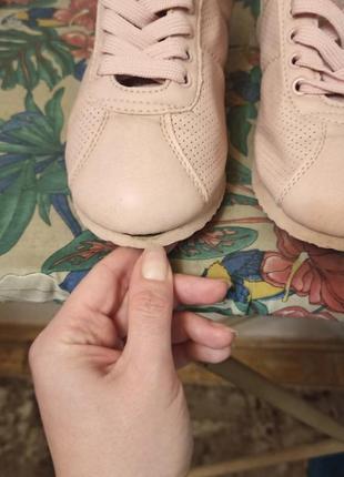 Кеды кроссовки под reebok princess розового цвета3 фото