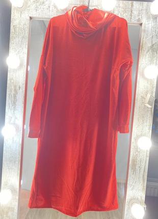 Красное платье 48-52 размер4 фото