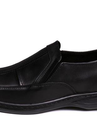 Мужские кожаные туфли черные  leon clasic shoes, мужские демисезонные повседневные. мужская обувь3 фото