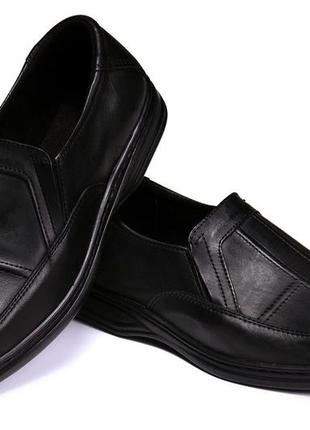Мужские кожаные туфли черные  leon clasic shoes, мужские демисезонные повседневные. мужская обувь5 фото