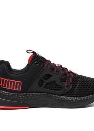 Мужские летние кроссовки сетка puma пума black, мужские туфли текстильные, кеды черные, летняя мужская обувь4 фото