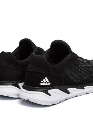 Мужские летние кроссовки сетка adidas (адидас) originals ozelia black, текстильные кеды черные, мужская обувь4 фото