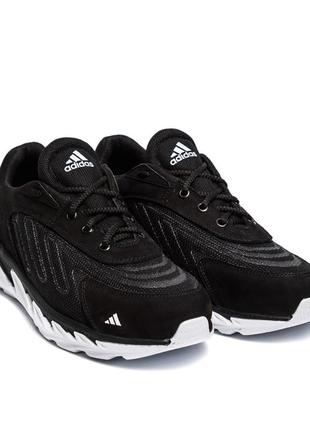 Мужские летние кроссовки сетка adidas (адидас) originals ozelia black, текстильные кеды черные, мужская обувь2 фото