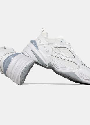 Женские кожаные кроссовки nike m2k tekno white pure, найк белые кеды повседневные, женская обувь