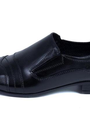 Мужские  кожаные туфли ava de lux, черные мужские демисезонные повседневные. мужская обувь4 фото