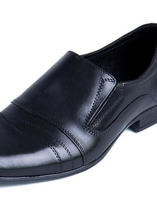 Мужские  кожаные туфли ava de lux, черные мужские демисезонные повседневные. мужская обувь5 фото