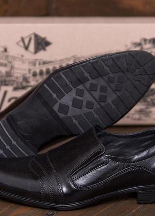 Мужские  кожаные туфли ava de lux, черные мужские демисезонные повседневные. мужская обувь9 фото