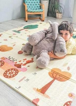 Дитячий складний двосторонній термо килимок, що розвиває розмір 180х150х1см, для ігор і повзання4 фото