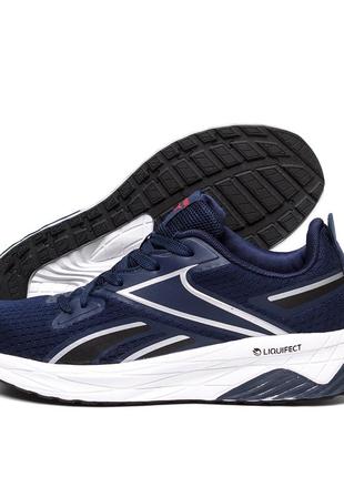 Мужские летние кроссовки сетка reebok blue (рибок), мужские туфли текстильные, кеды синие, мужская обувь5 фото