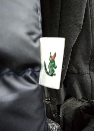 Чоловіча жилетка lacoste, чоловіча безрукавка лакосту чорний, жилетки чоловічі. чоловічий одяг5 фото