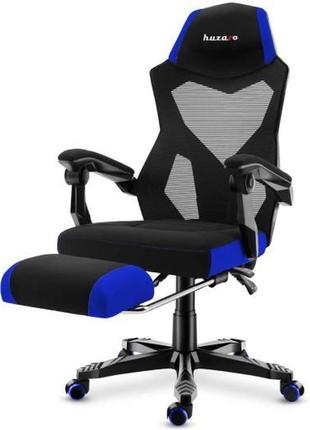 Комп'ютерне крісло для геймера huzaro combat 3.0 чорне grey-mesh1 фото
