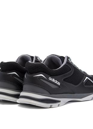 Мужские летние кроссовки сетка adidas tech flex, кеды текстильные повседневные адидас черные. мужская обувь3 фото