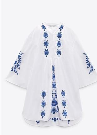 Сукня вишиванка сорочка плаття з вишивкою zara