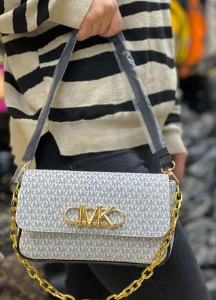 Сумка біла жіноча michael kors клатч сумка майкл корс крос-боді