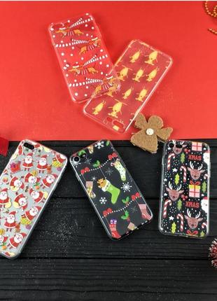 Чохол новорічний (зимовий) для iphone (айфон) 6/6s/6 plus/6s plus/7/8/7 plus/8 plus/x/xs/se 2020