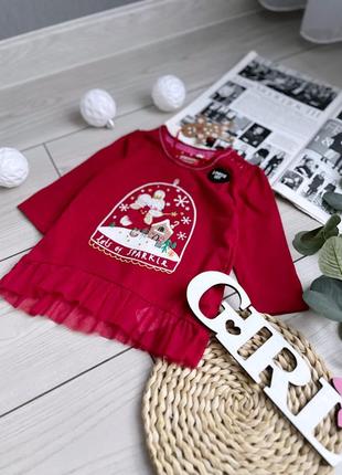 Новогодняя кофточка туника платье 3-6месяцев