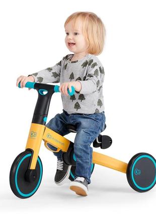 Триколісний велосипед біговел 3в1 kiderkraft 4trike flower blue3 фото