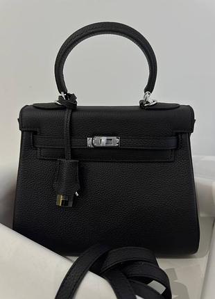 Кожаная сумка в стиле hermes kelly келли эрме 25 см