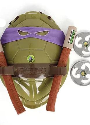 Интерактивный набор ракушки ниндзя донателло g-toys. посох бо донателло, повязка , сюрикены, фиолетовый