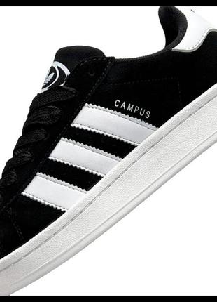 Adidas originals campus black white2 фото