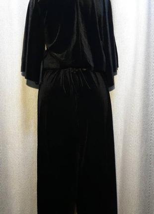 Женский велюровый комбинезон с кюлотами, платье с кюлотами3 фото