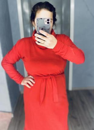 Красное платье 48-52 размер2 фото