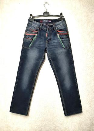 Dl-style denim канада джинсы мужские синие зима/деми тёплые внутри флис