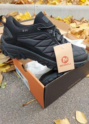 Чоловічі зимові кросівки merrell continuum omni-tech waterproof, чорні спортивні черевики. чоловіче взуття6 фото