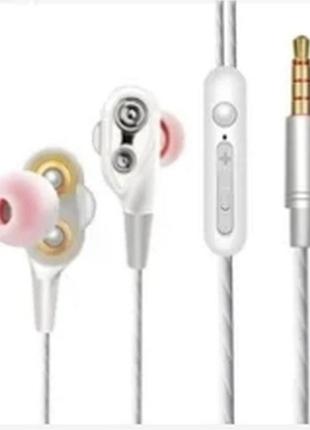 Наушники белые проводные