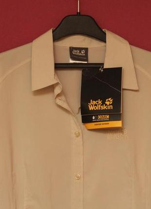 Jack wolfskin m-l uv shield треккинговая рубашка из полиестера5 фото