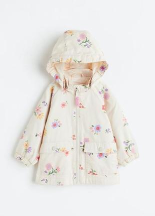 Хлопковая детская куртка h&m для девочки