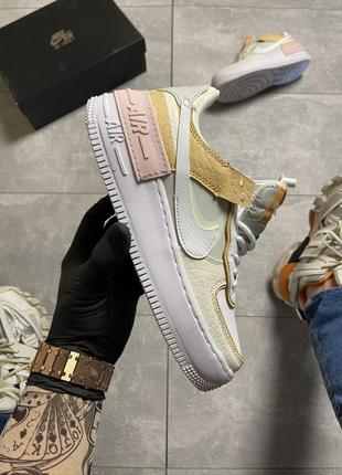 Кросівки nike air force 1 shadow white brown grey кросівки