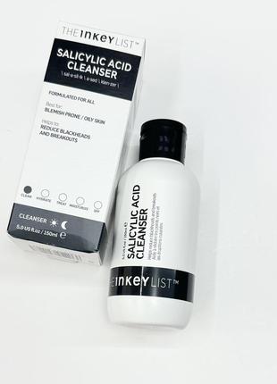 Гель для вмивання з саліциловою кислотою 2% the inkey list salicylic acid cleanser, 150ml