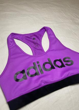 Спортивный топ adidas фиолетовый