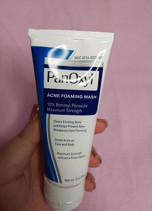 Panoxyl foaming acne wash пенка для умывания проблемной кожи 10% 85 граммм1 фото