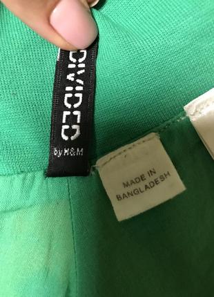 Летняя мини юбочка солнце зеленого цвета h&m3 фото