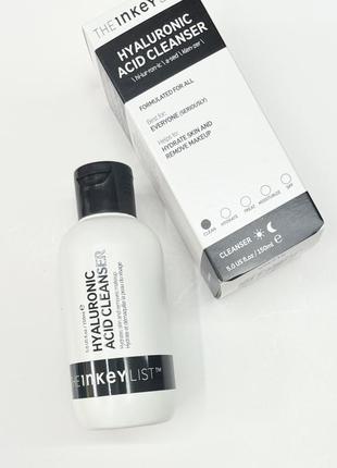 Гель для вмивання з гіалуроновою кислотою the inkey list hyaluronic acid cleanser,  150 мл