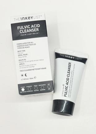 Очищающий гель для умывания the inkey list fulvic acid brightening cleanser, 50 ml