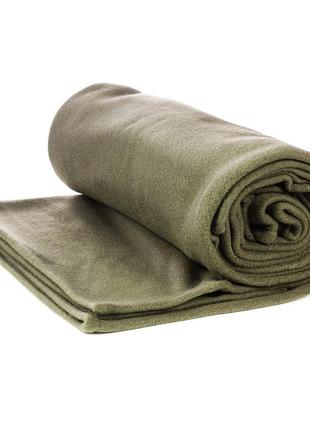 Тактический флисовый плед 150х175см – одеяло для военных с чехлом. vw-778 цвет: хаки