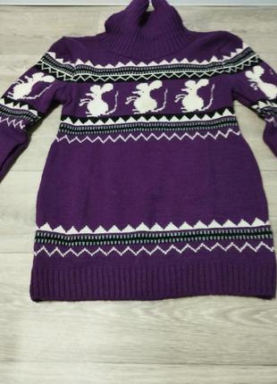 Жакардовый свитер женский теплый свитер4 фото