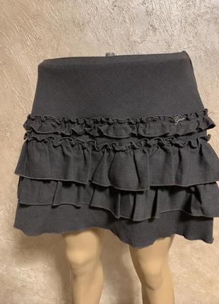 Gas женская мини юбка с рюшами (l-размер)4 фото