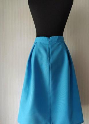 Новая бирюзовая, голубая юбка в складки, разные размеры и цвета.2 фото