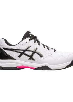 Кросcовки муж.  asics gel-dedicate 7 белый/черный/розовый 45 (1041a223-104 45)