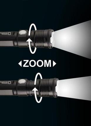 Ліхтарик national geographic iluminos led zoom flashlight 1000 lm (9082400)