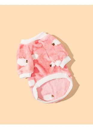 Махровая кофта для собак pet style "барашек" розовый6 фото