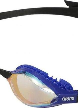 Очки для плавания arena air-speed mirror желтый, медно-синий osfm (003151-203 osfm)