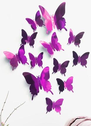Метелики для декору приміщень, наклейки метелика для декору приміщень, декоративні метелики на стіну1 фото