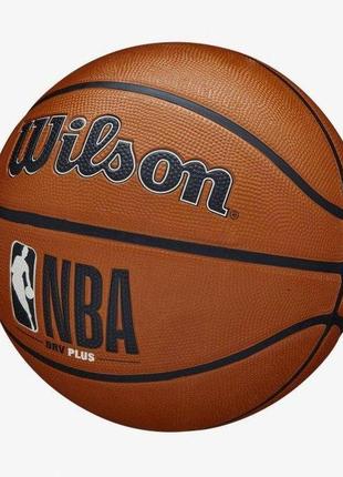 М'яч баскетбольний wilson nba drv plus 275 size 5 коричневий (wtb9200xb05 5)1 фото